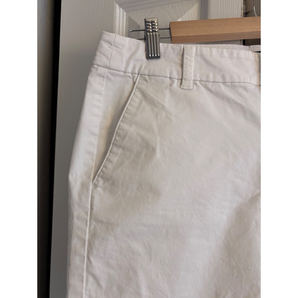 J.Crew White Bermuda Shorts Size 8 Stretch Cotton Classic Summer Preppy - Picture 5 of 7